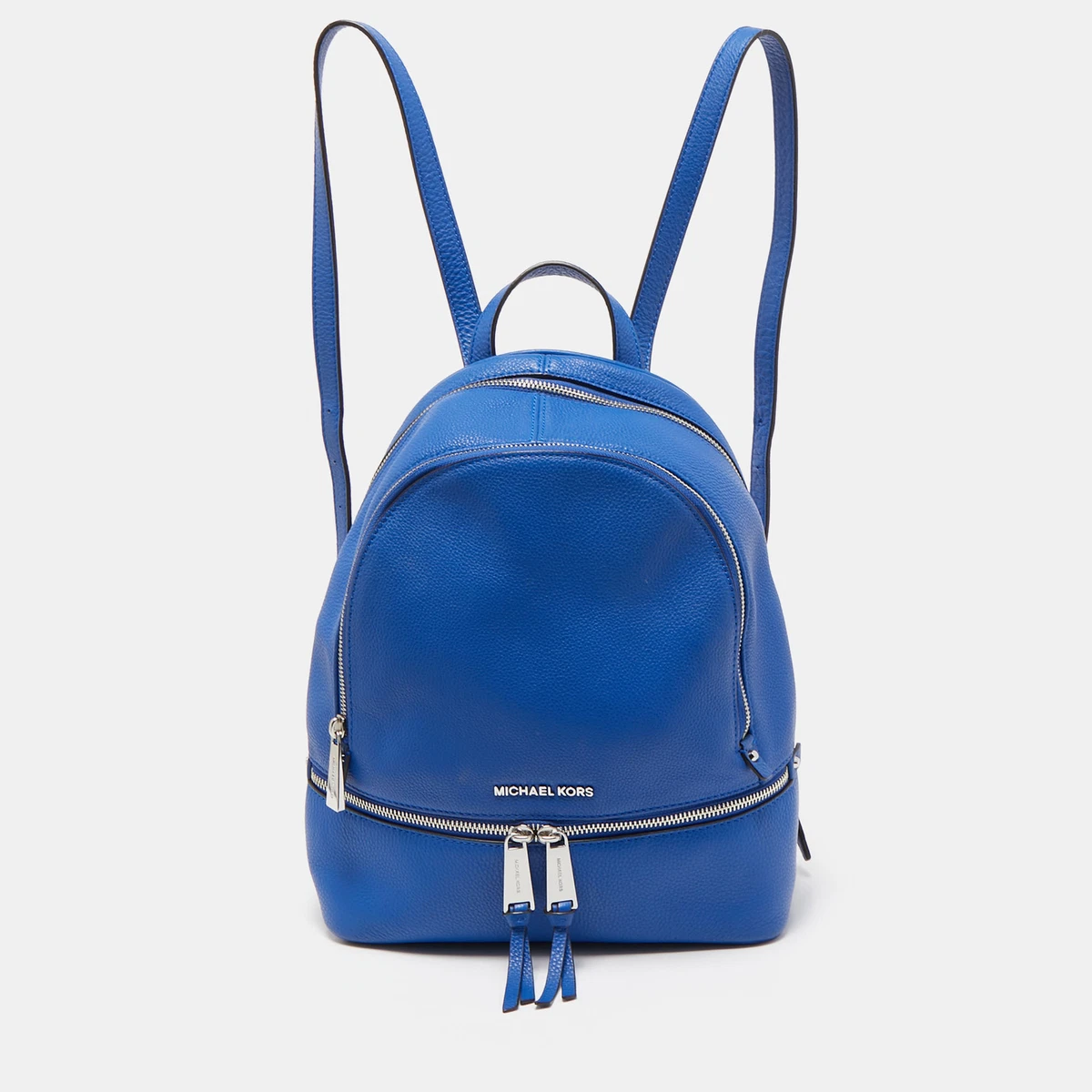 Rhea leather backpack Michael Kors Blue in Leather - 35547439