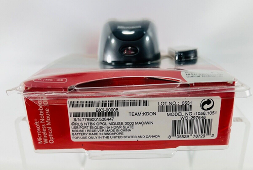 Microsoft Wireless Notebook Optical Mouse 3000 Gray PC-Windows-Mac New Sealed! - Picture 6 of 6
