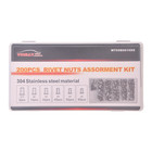 <!--F#f_0-->Flat Head Threaded Rivet Nut Assortment Kit M3/M4/M5/M6/M8/M10<!--F/-->