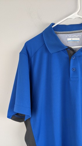 Columbia PFG Men’s Large Blue & Gray Omni‑Shield UPF Polo Shirt - Picture 5 of 21