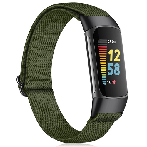 Bande élastique réglable boucle en nylon extensible remplacement pour Fitbit Charge 5/6 - Photo 14 sur 14