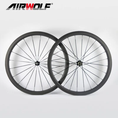 AIRWOLF 700C 38mm T1000 Carbon Rennrad Laufradsatz Laufräder Fahrrad Räder Drahtreifen