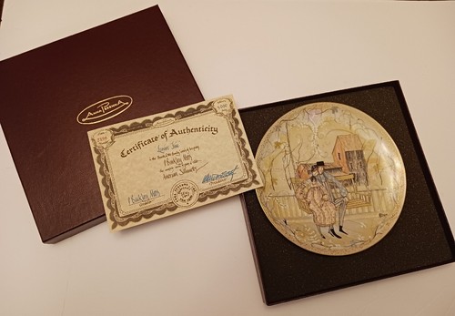 P Buckley Moss Anna Perenna "Leisure Time" Plate W/COA/Box Amish Family Life - Picture 2 of 6