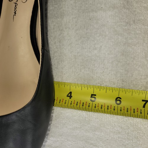 Jessica Simpson Ginly schwarze elegante Leder-Slipper Damengröße 9,5 M - Bild 16 von 18