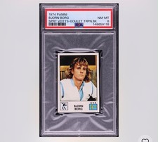 1974 Panini Sport Vedettes Bjorn Borg GOULET TURPIN BACK PSA 8 NM-MT