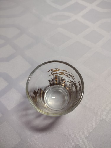 City Of Denver Gold/Clear Shot Glass Great Condition - Picture 5 of 7