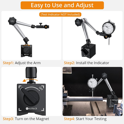 Magnetic Base Stand for Digital Dial Indicator Gauge Pro-176Lbs/80Kg Tensile For - Picture 5 of 12