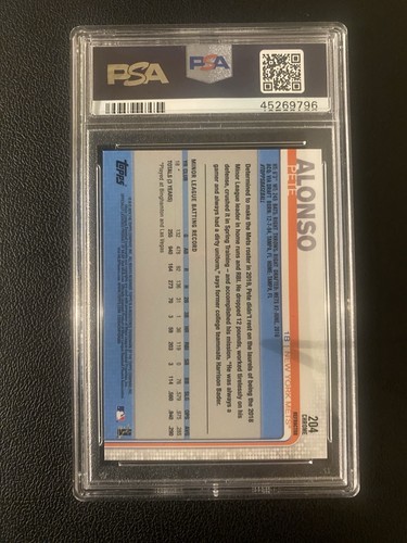 2019 Topps Chrome PETE ALONSO Xfractor X-Fractor RC #201 PSA 10 - Picture 2 of 2