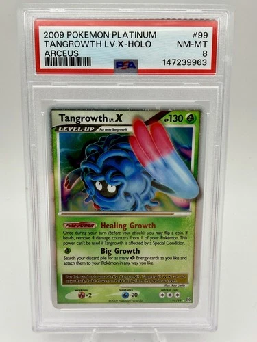 Pokémon Tangrowth LV.X Platinum Arceus Holo Ultra Rare #99/99 2009 PSA 8 POP 142