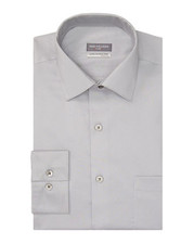 Van Heusen Men Flex Collar Slim Fit Dress Shirt Grey Mist Size 15-15.5 32/33 M