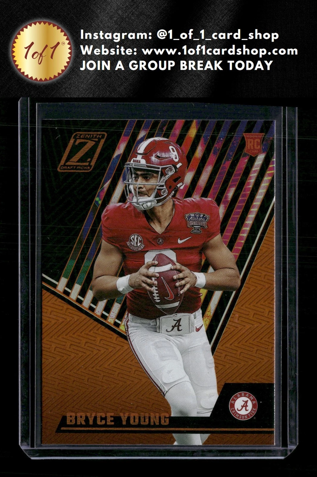 Bryce Young Panini Chronicles Draft Picks Zenith #1 Orange