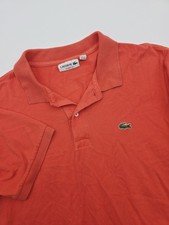 Lacoste Polo Collared Shirt Short Sleeve Logo Classic Fit Coral FR 6 / US XL