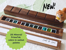 Daniel Smith 12-Color Mineral / PrimaTek Watercolor Palette in Walnut Box   0.8m