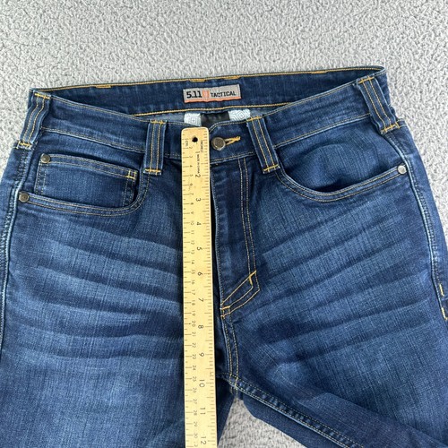 Jeans tattico 5.11 uomo 30x30 Defender Flex slim dritto lavaggio scuro denim - Foto 5 di 9