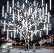 15 Tubes 540 LED Meteor Shower Lights Waterproof Energy Saving Safe Christmas...