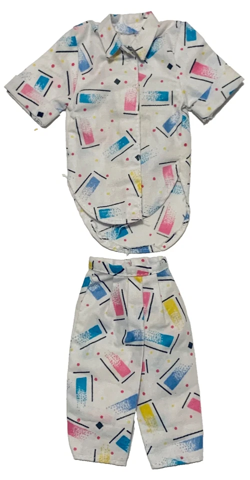 Camisa y pantalones cortos vintage de muñeca Barbie moda California #4465 Foto 4 de 4