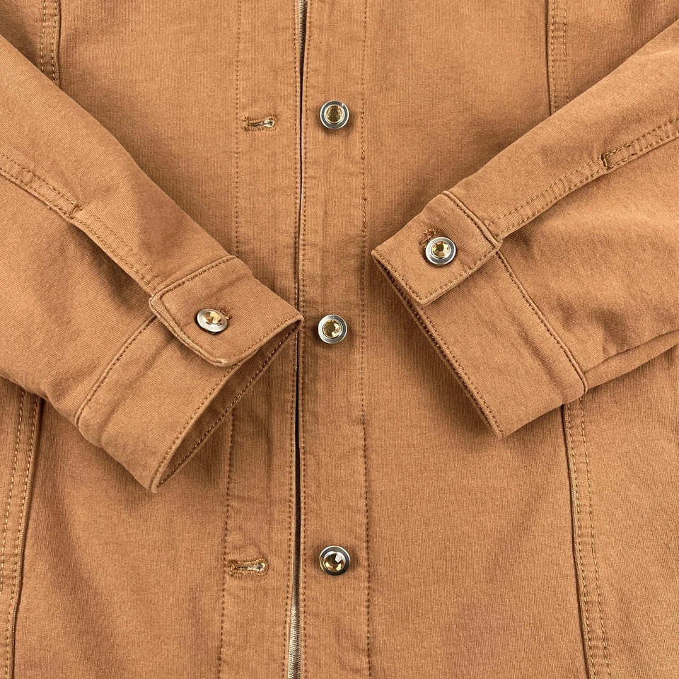 Quacker Factory DreamJeannes Jacket Womens Large 14 Brown Studded Rhinestone - Image 4 of 4