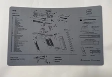 Glock Gen5 Parts Mat/ Cleaning Mat / Mouse Pad - 17”x11”