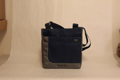 T-Tech by Tumi Zipper Closure Crossbody Bag - Navy Blue & Grey