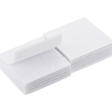 12 Paia 2x2inch Fissaggi a Gancio e Passante Doppia Lato per Casa Ufficio, Bianco