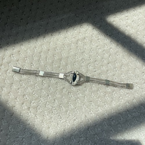 Antikes Art Deco Armband Sterlingsilber 925 Chrysopras & Markasiten 7 1/4" - Bild 6 von 9