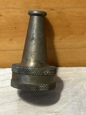 Vintage Brass Fire Hose Nozzle Smooth Bore 2 in. Tall Mini Nozzle Garden Hose