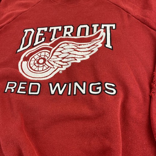 Felpa vintage FOTL Detroit Red Wings uomo XL NHL hockey pullover frutta USA anni 90 - Foto 2 di 12