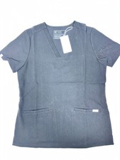 Figs Womens Casma Scrub Top - Small Black