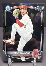 2025 Bowman Draft Sapphire Black 1/10 Tanner Franklin BDC-90 RC Cardinals 🚀🚀