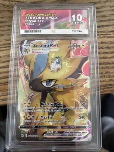 Pokémon TCG Crown Zenith Zeraora VMAX Card GG42/GG70 Ace 10
