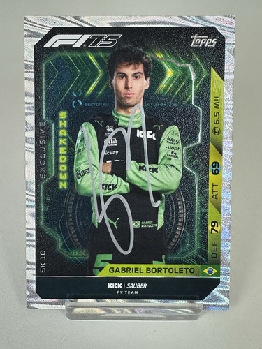 2025 Topps Turbo Attax Gabriel Bortoleto Shakedown SK10 Signed