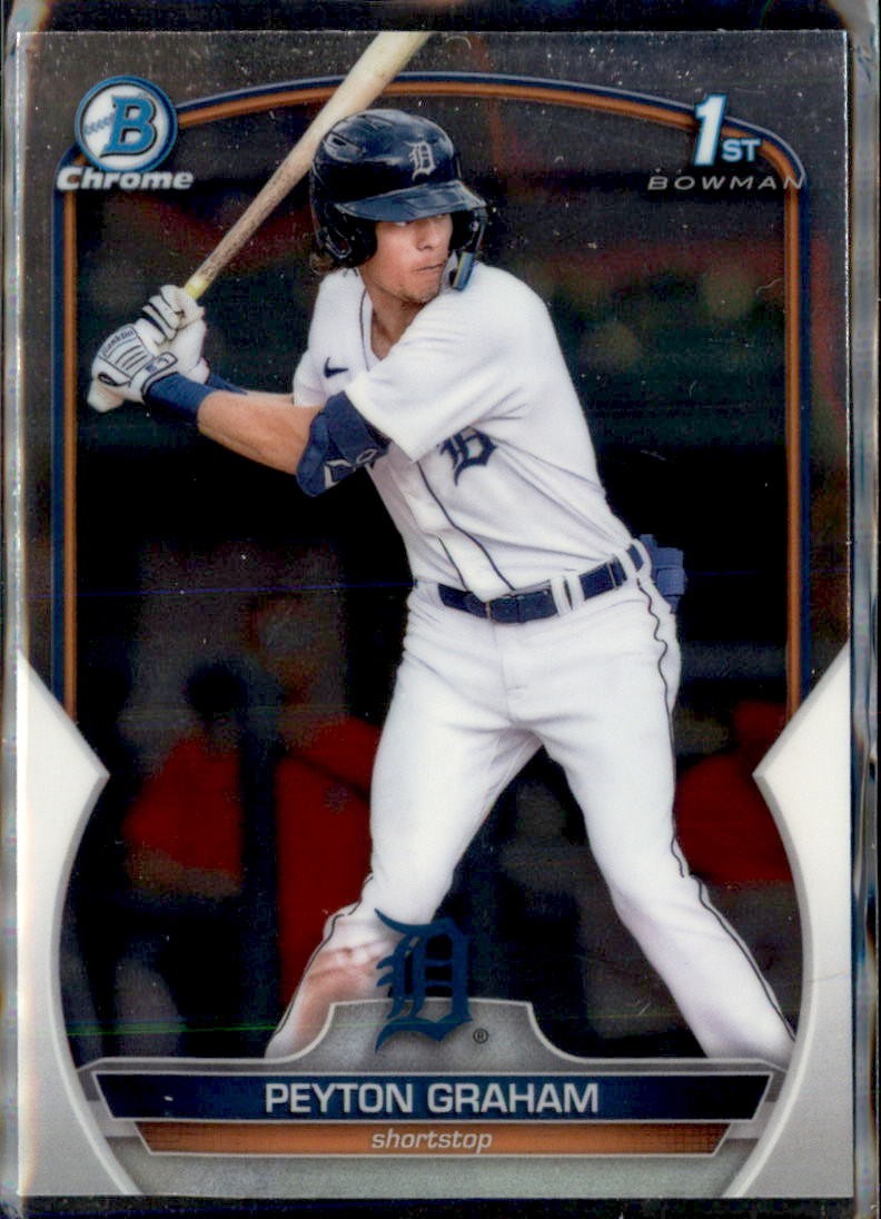 2023 Bowman Chrome Prospect Peyton Graham Tigers #BCP-57 5 Card Lot