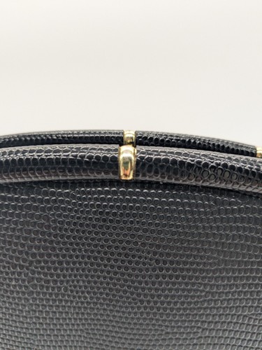 Vintage Meyers USA Lizard Skin Black Handtasche Abendtasche - Bild 3 von 15