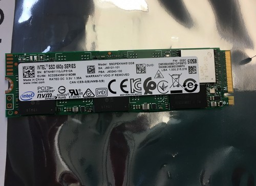 Intel 512GB NVMe 2280 PCIe M.2 SSD Solid State Drive SSDPEKNW512G8