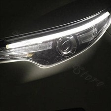 White 30CM LED Car DRL Daytime Running Turn Signal Lamp Strip Light Flexible 2x