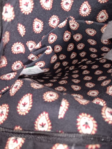 Vera Bradley Hipster Umhängetasche gesteppt Tasche Handtasche schwarz rot Retired gebraucht - Bild 12 von 13