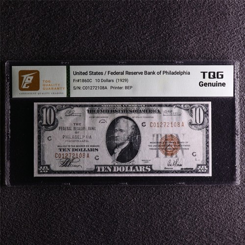 1929 United States / Federal Reserve Bank of Philadelphia 10 Dollars Fr#1860C