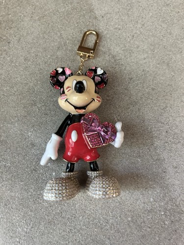 DISNEY BAUBLEBAR MINNIE AND MICKEY MOUSE VALENTINE'S ENAMEL BAG CHARM KEYCHAIN - Picture 14 of 23