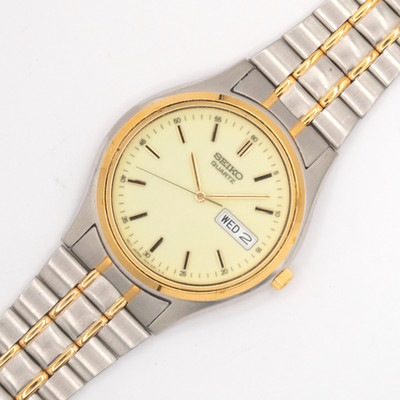 Seiko Ref. 7N43-9048 Two Tone Quartz Wristwatch, Salesman Sample, Parts