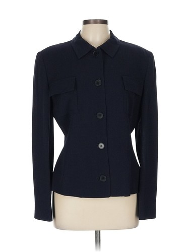 Calvin Klein Collection Women Blue Wool Blazer 12