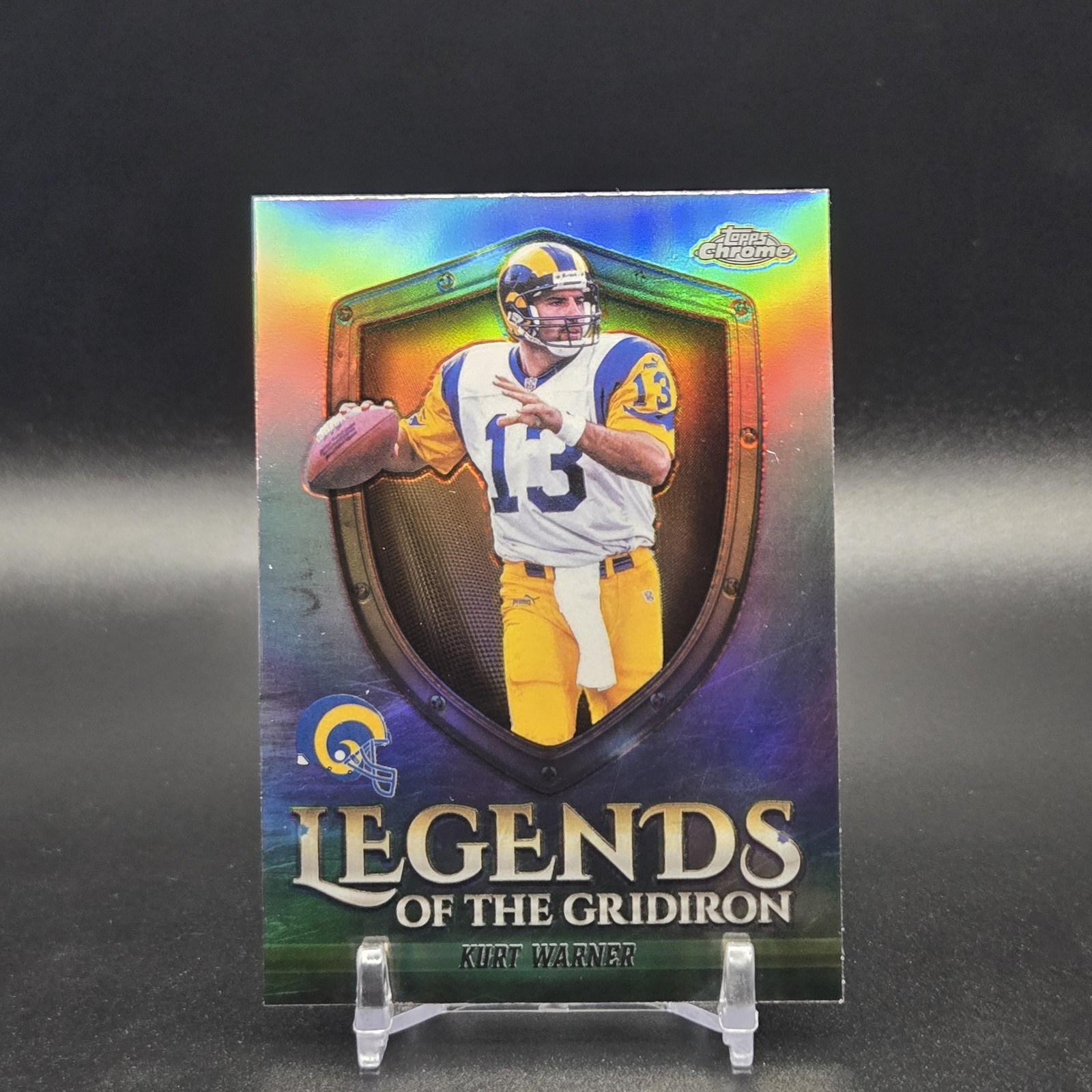 Kurt Warner 2025 Topps Chrome #LOG-1 Legends of the Gridiron Refractor