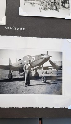 Fotoalbum Pilot Frankreich 1944 1945 USA WÜRDIG ONDRES TOULON MARSEILLE SPITFIRE