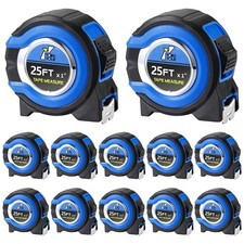 Youyole 12 Pack Tape Measure with Fractions 1/8 Steel Measuring Tape Retracta...