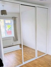 Mirrored Sliding Wardrobe Doors x4
