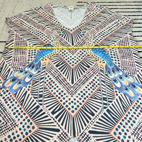 Vestido Mara Hoffman Natación Cubre Corbata Frontal Para Mujer Talla XS/S Patrón Pavo Real - Imagen 6 de 10