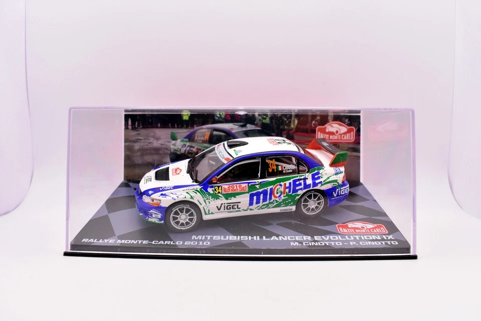 modellino auto rally 1:43 Mitsubishi lancer evolution IX collezione modellismo - Immagine 2 di 4