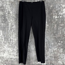 Talbots Petite Size 6P Heritage Career Minimalist Straight Leg Pants Black Zip