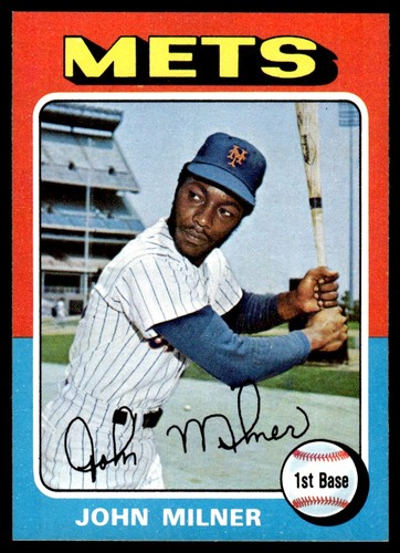 1975 Topps Vintege Baseball Card John Milner New York Mets #264