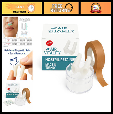 Nostril Retainer Kit Size 8 + Micropore Tape | Nose Shaping After Surgery, Silic