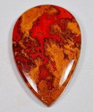 36 Ct 5X23X35 mm Natural Designer Red Seam Agate Pear Cabochon Gemstone HX-240